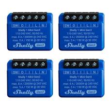 Interruptor Inteligente Shelly 1 Mini Gen 3 - Paquete de 4