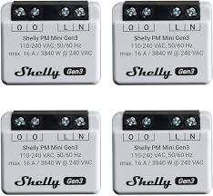 Kit de 4 Medidores de Energía Shelly PM Mini Gen 3 - Smart Home