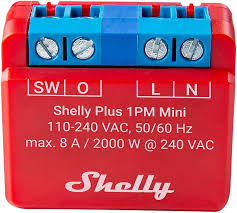 Relé Inteligente Shelly Plus 1PM Mini: WiFi y Bluetooth