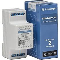 Freedompro Módulo de Luz Wi-Fi Inteligente DIN LB0104-B