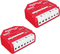 Pack de 2 Interruptores Inteligentes Shelly Qubino Wave 1PM - Z-Wave con Medición de Corriente