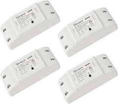 SONOFF BASICR2: 4 Interruptores Inalámbricos Wi-Fi Inteligentes de 10A